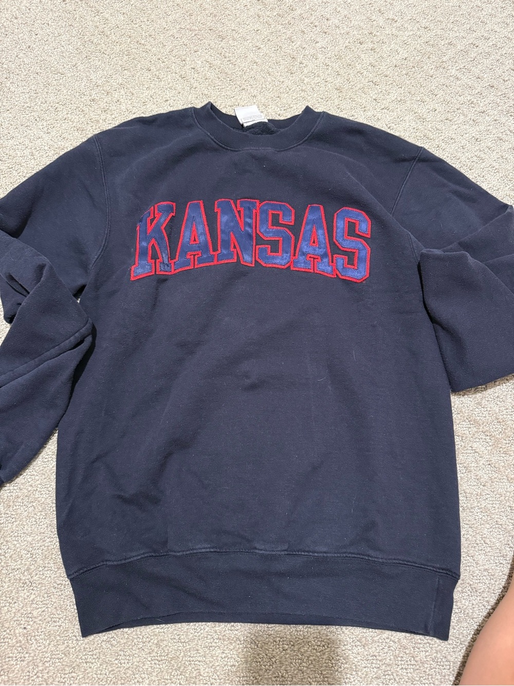 Kansas Navy Crewneck Sweatshirt - Unbranded
